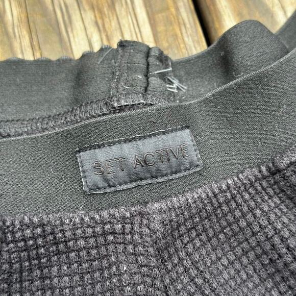SET Active Black Waffle Knit Pants - Picture 3 of 5
